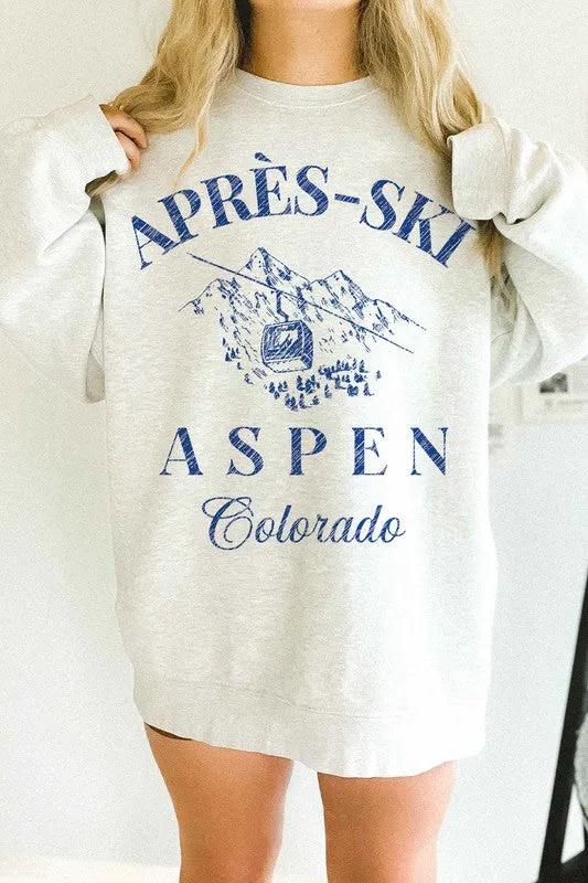 APRES SKI ASPEN COLORADO OVERSIZED SWEATSHIRT