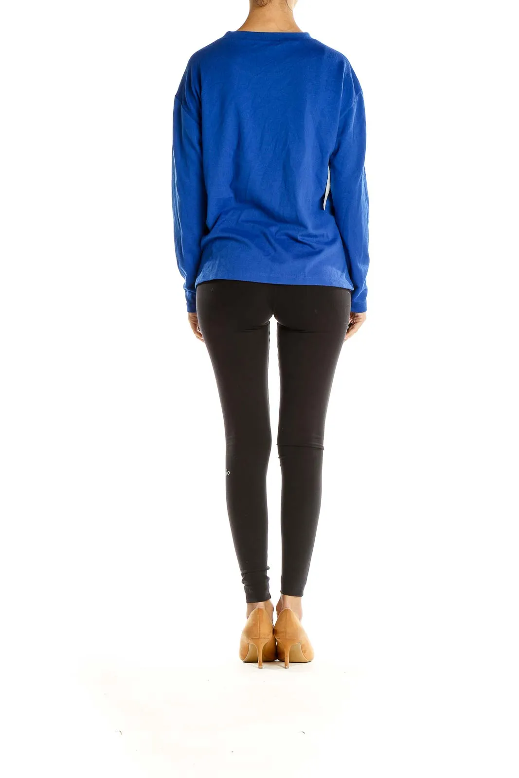 Blue Relaxed Fit Long Sleeve Top