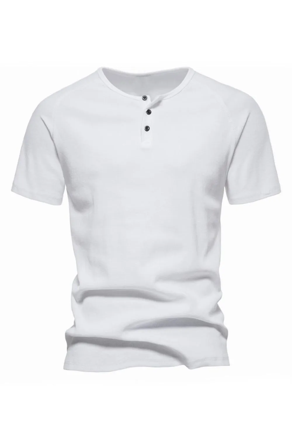 Buttons Summer Short Sleeves Casual Men's T-shirt