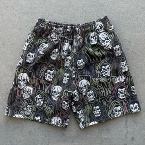 Casual personality skull print sports shorts men