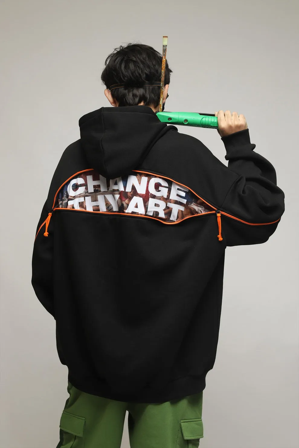 Change Thy Art Black Oversize Hoodie