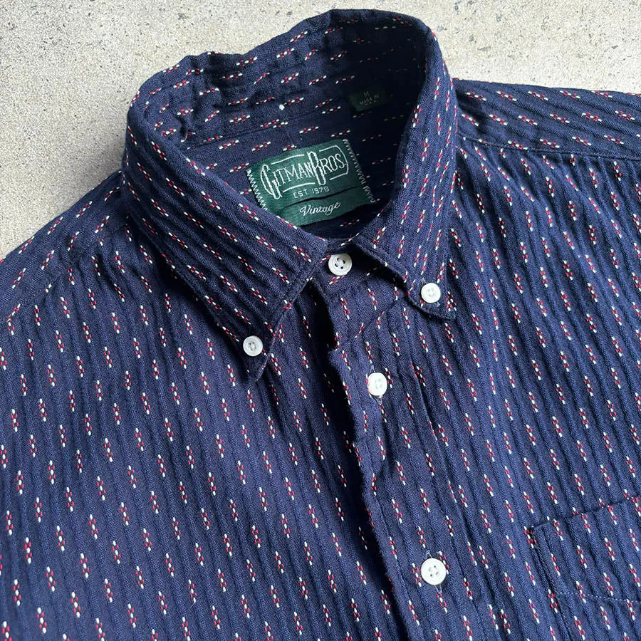 Classic Button Down - Deadstock Japanese Dobby Navy