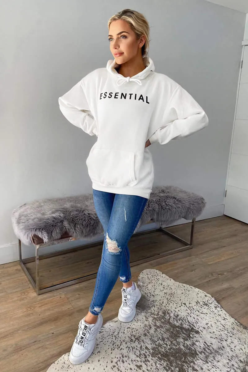 Cream Essential Oversized Hoodie