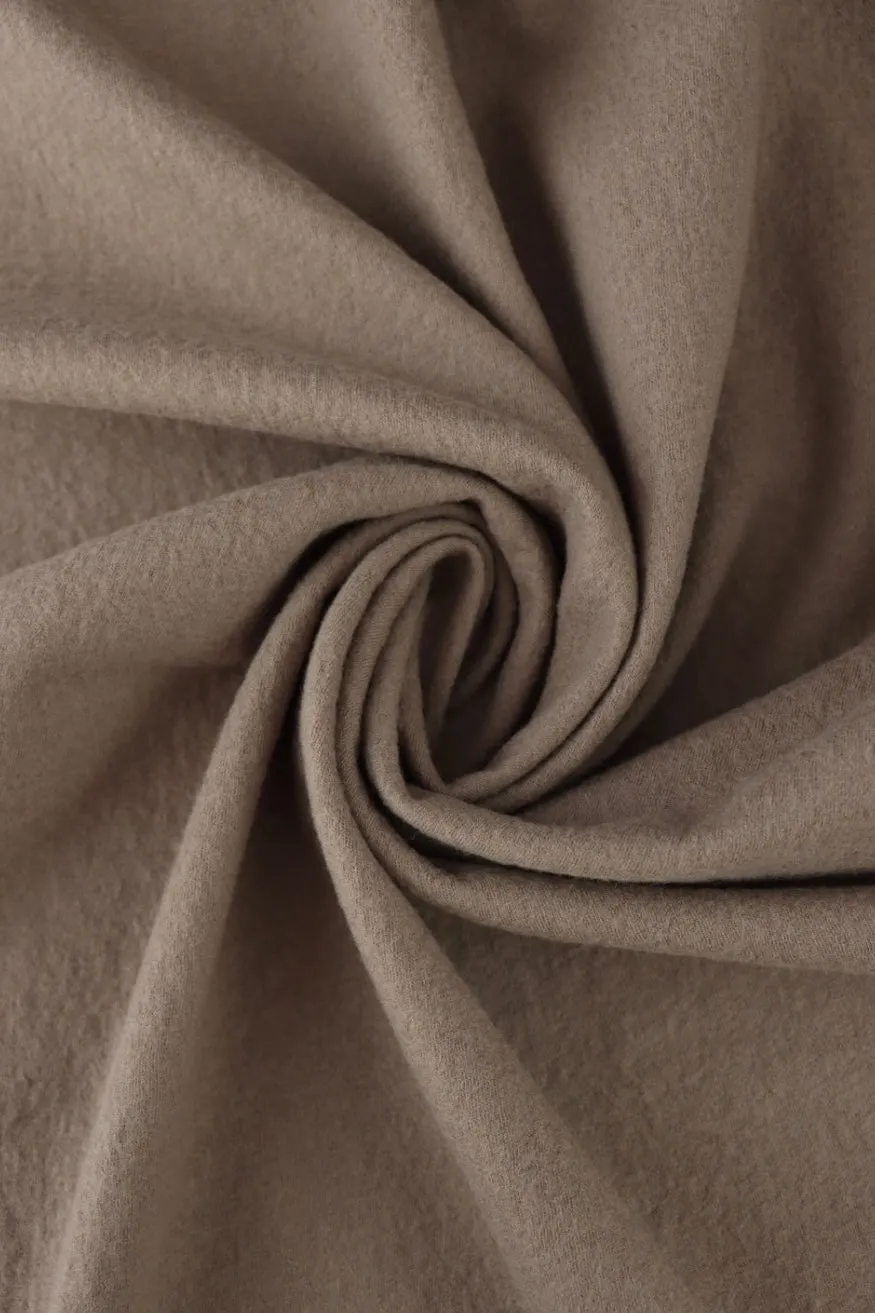 Dark Taupe Bellevue Brushed Wool Knit | By The Half Yard