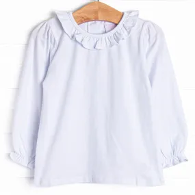 Eleanor Ruffle Top, White