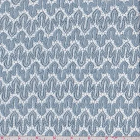 Frosted Blue Squiggle Lace Fabric