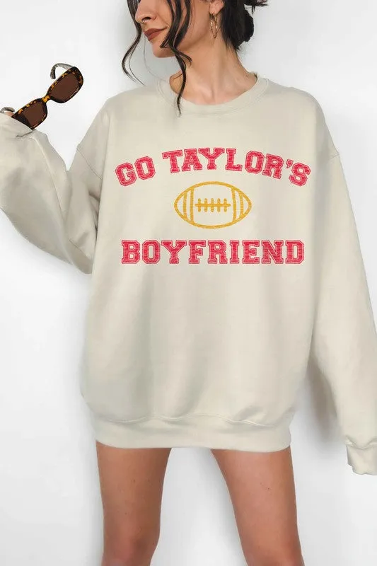 GO TAYLORS BOYFRIEND OVERSIZED GRAPHIC SWEATSHIRT LP