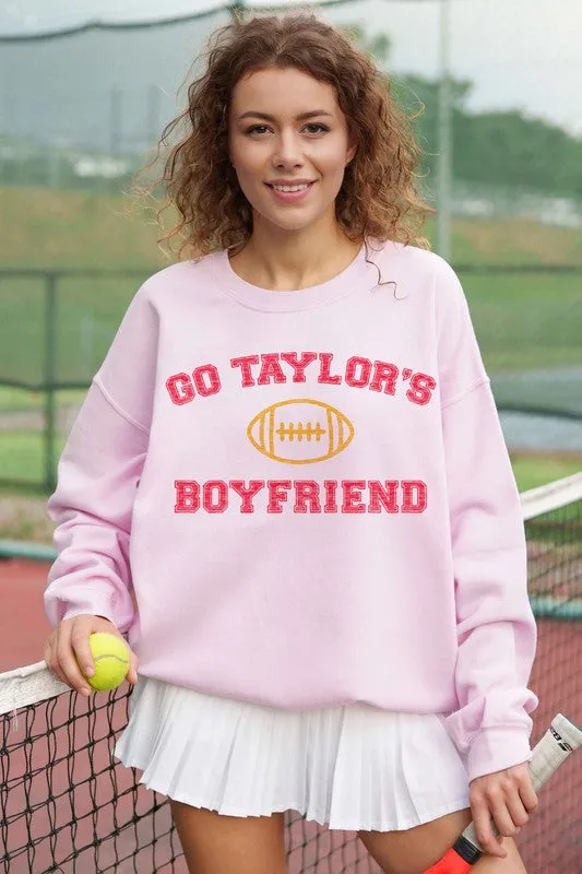 GO TAYLORS BOYFRIEND OVERSIZED GRAPHIC SWEATSHIRT LP