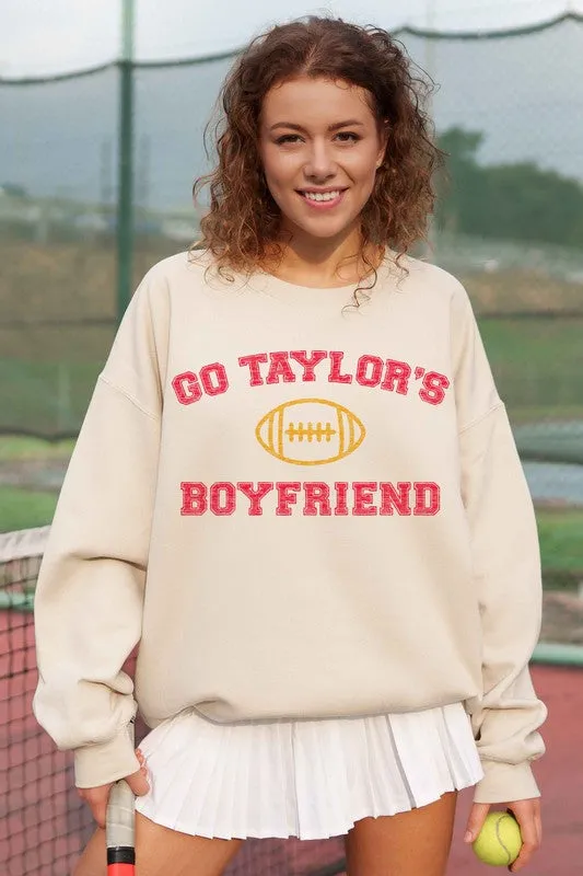 GO TAYLORS BOYFRIEND OVERSIZED GRAPHIC SWEATSHIRT LP