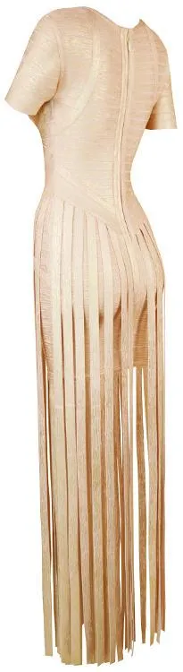 Gold Metallic Fringe Dress