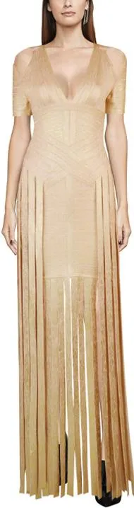 Gold Metallic Fringe Dress