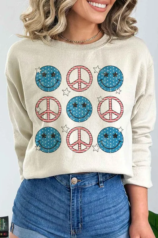 HAPPY AMERICAN PEACE OVERSIZED SWEATSHIRT