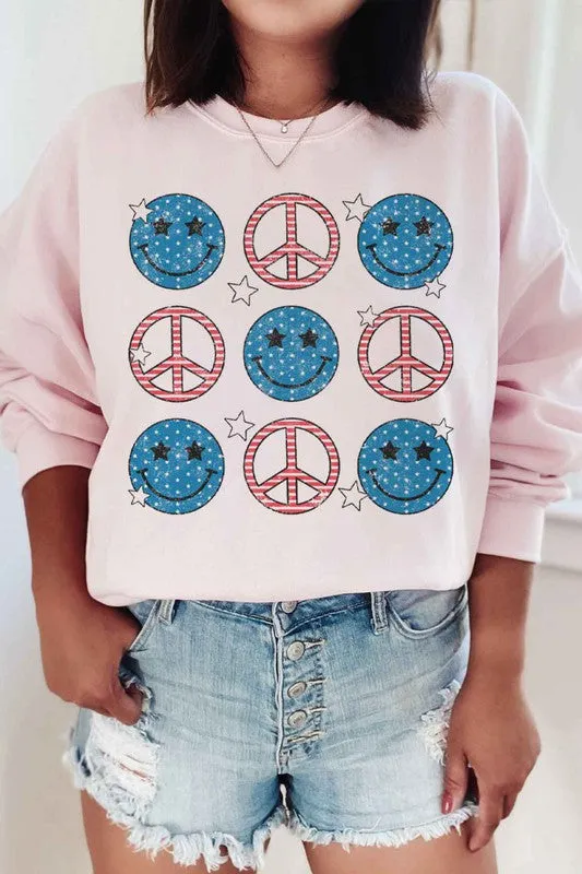 HAPPY AMERICAN PEACE OVERSIZED SWEATSHIRT