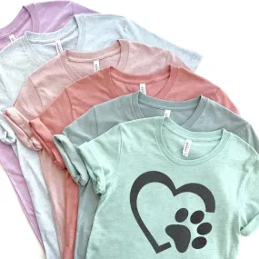 Heart Paw Prism Unisex Tees