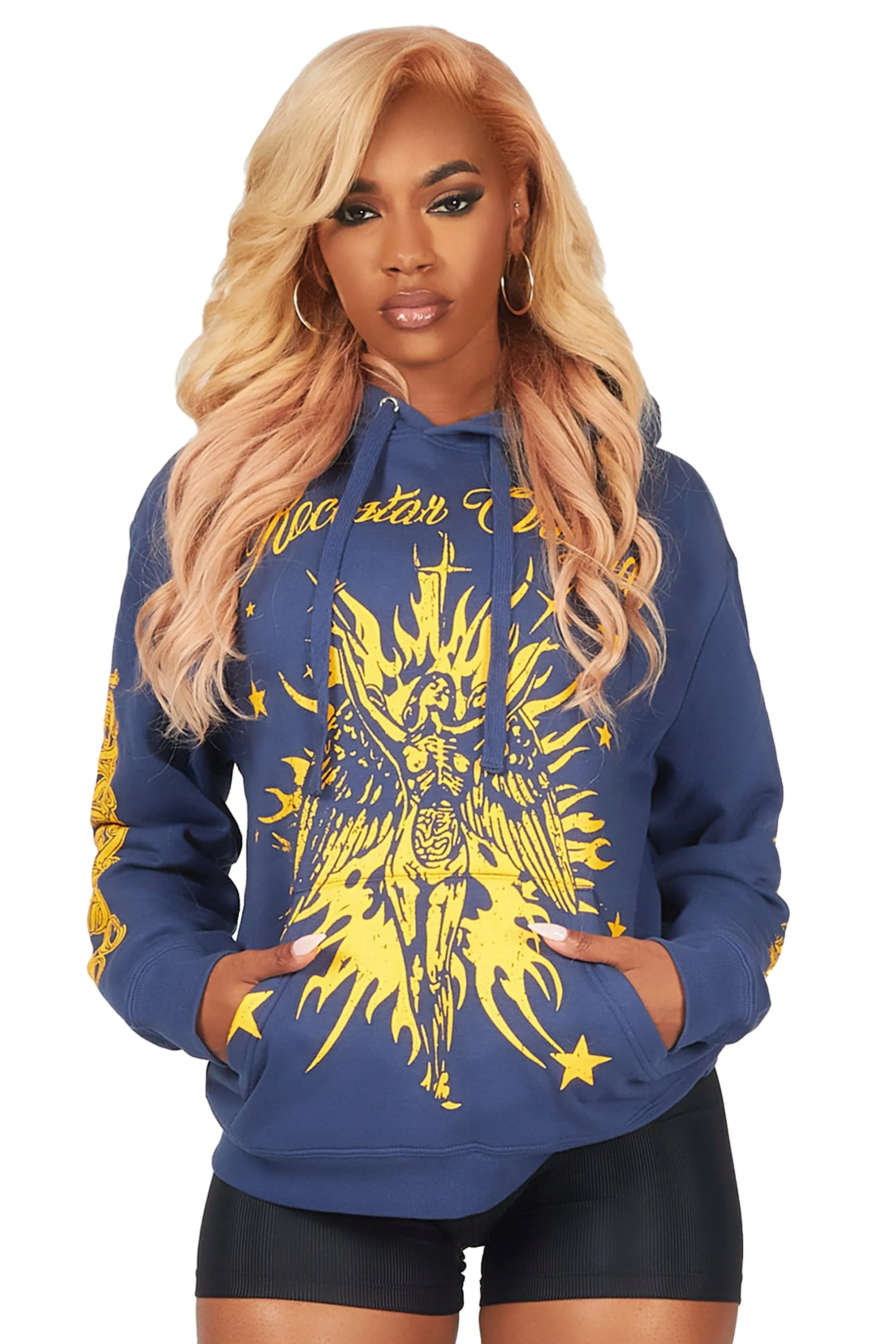 Jamyia Navy Oversized Hoodie