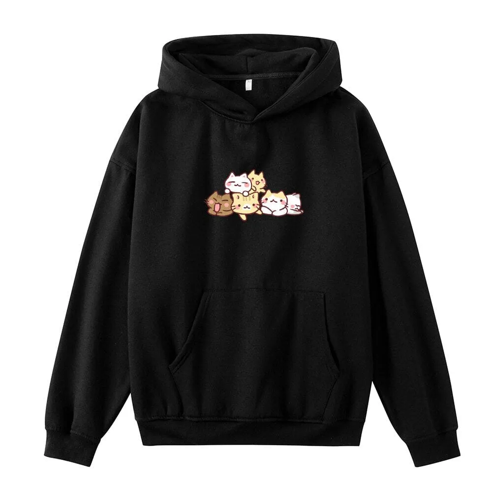 Kwarantinin Kitties Oversized Soft Hoodies