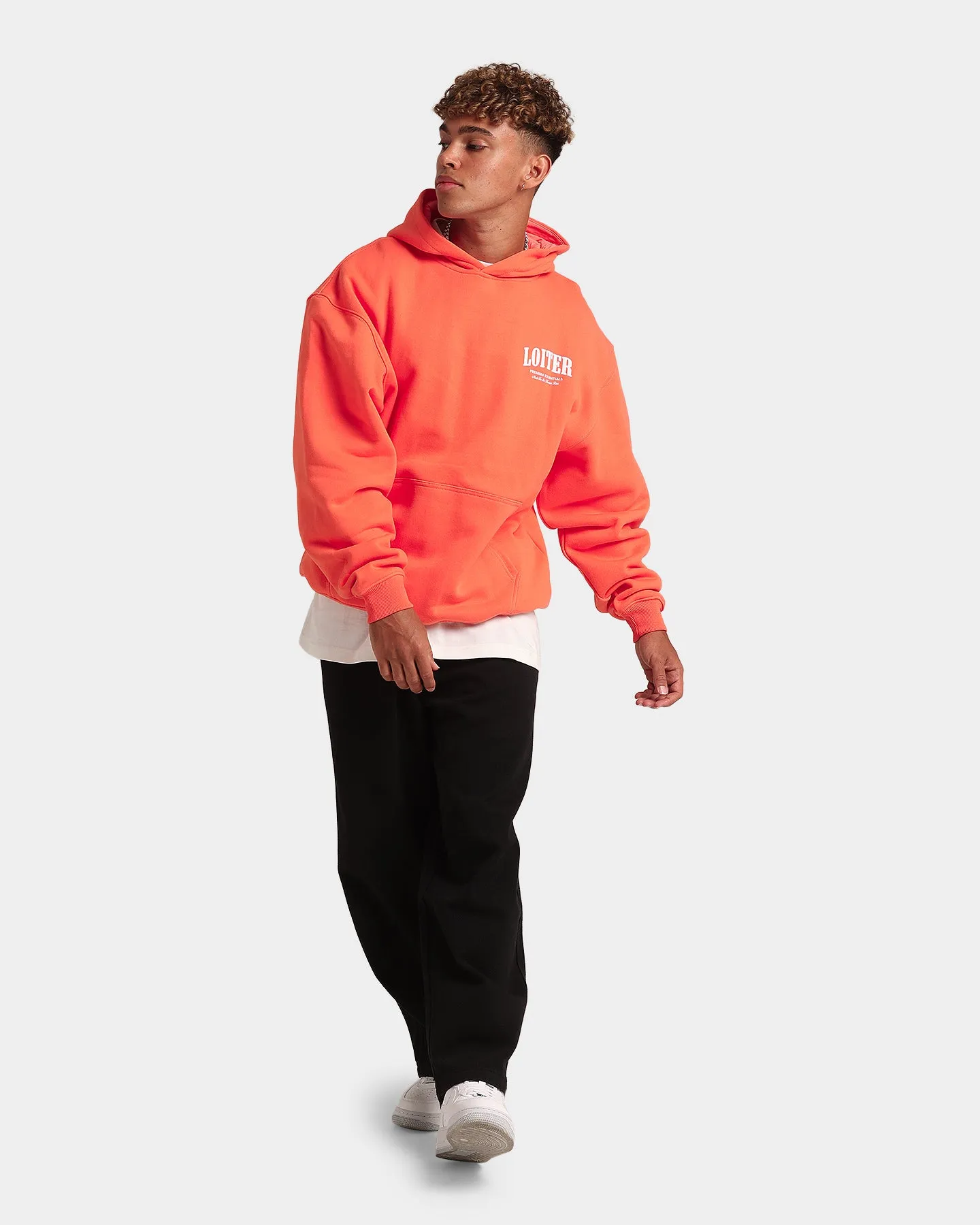 Loiter Premium Hoodie Coral