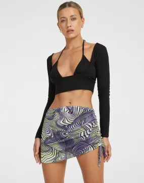 Mena Bodycon Skirt in Rave Optic