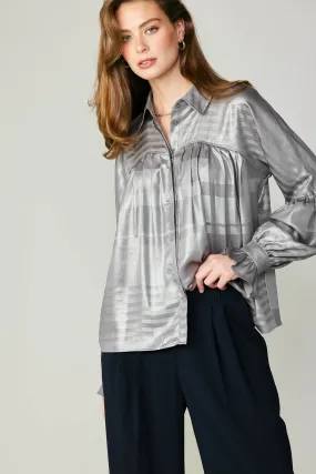 Metallic Pleated Shirt