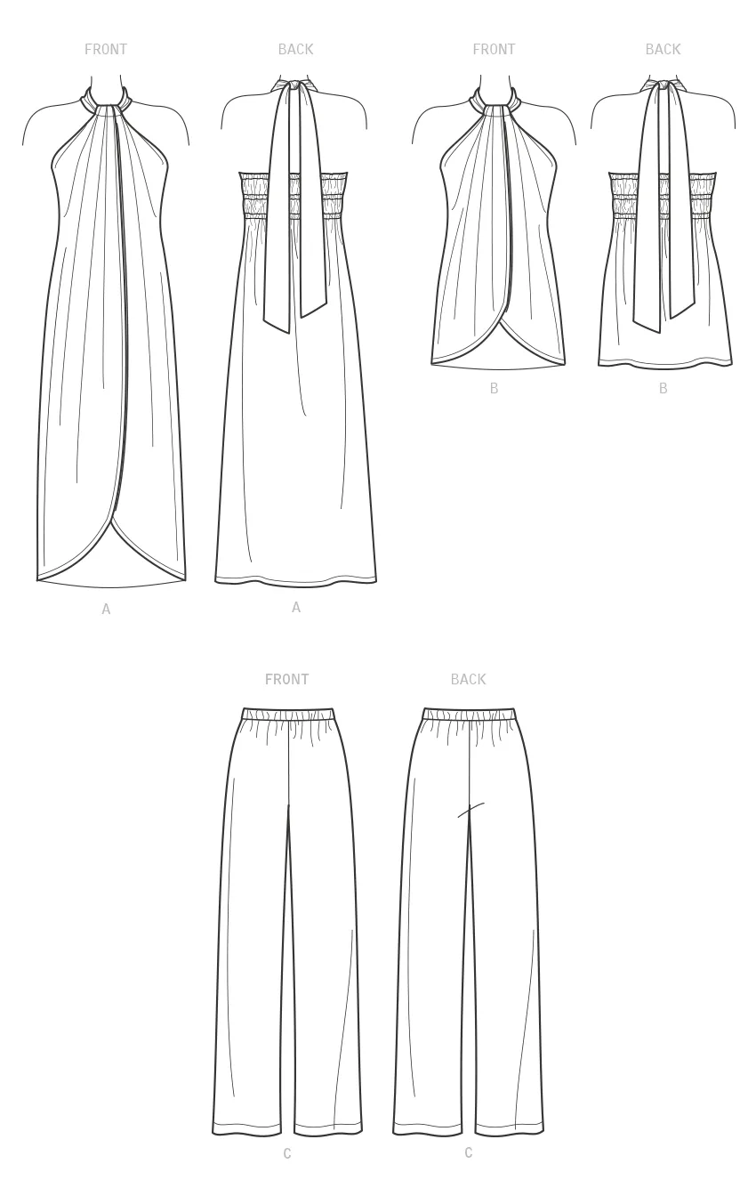 New Look sewing pattern 6736 Misses Tops and Trousers