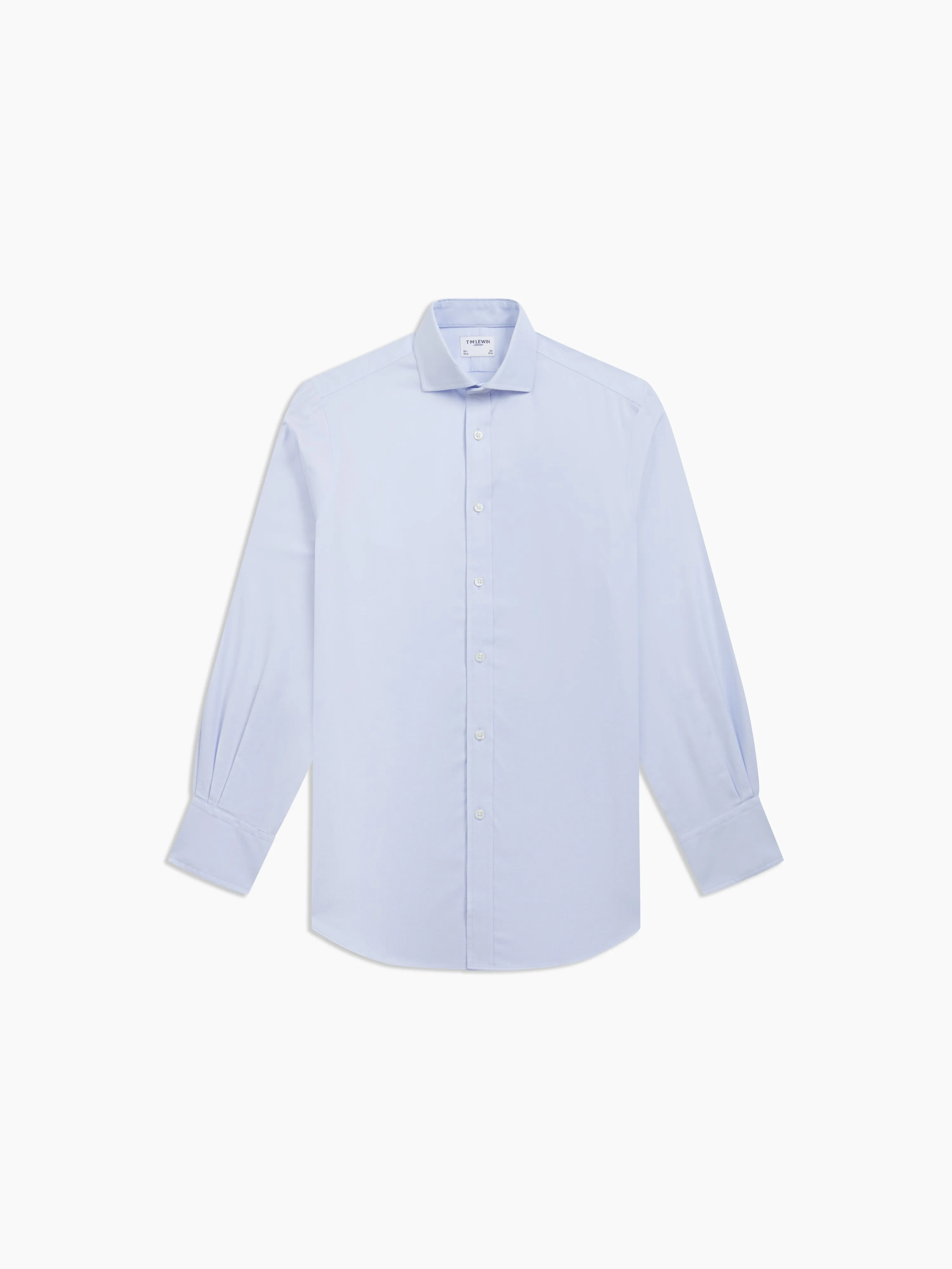 Non-Iron Light Blue Royal Oxford Regular Fit Dual Cuff Semi-Cutaway Collar Shirt