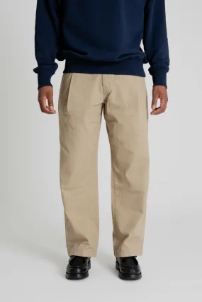 One Tuck Chino Pants - Beige