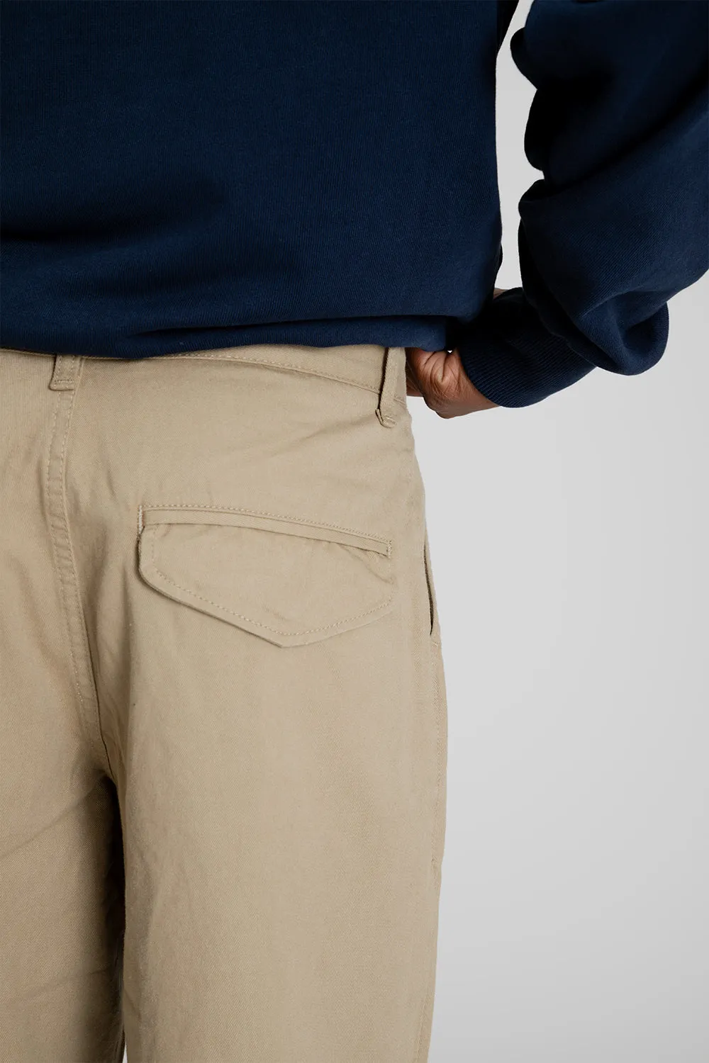 One Tuck Chino Pants - Beige