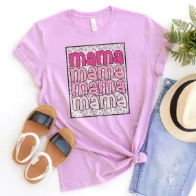 Pink Leopard Mama Tee