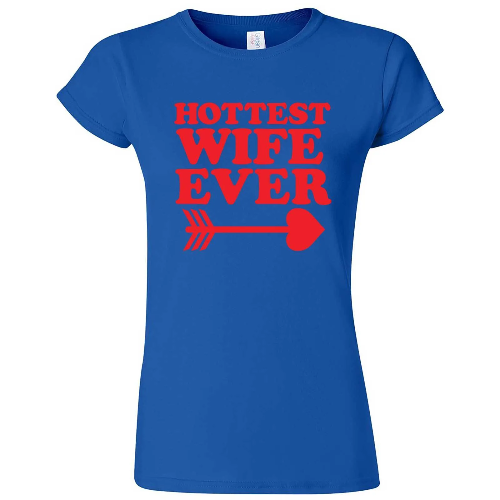 "Hottest Wife Ever, Red" women's t-shirt