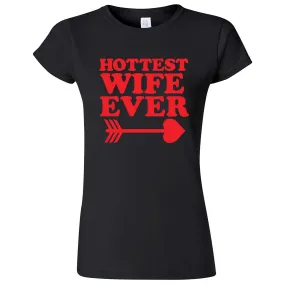 "Hottest Wife Ever, Red" women's t-shirt