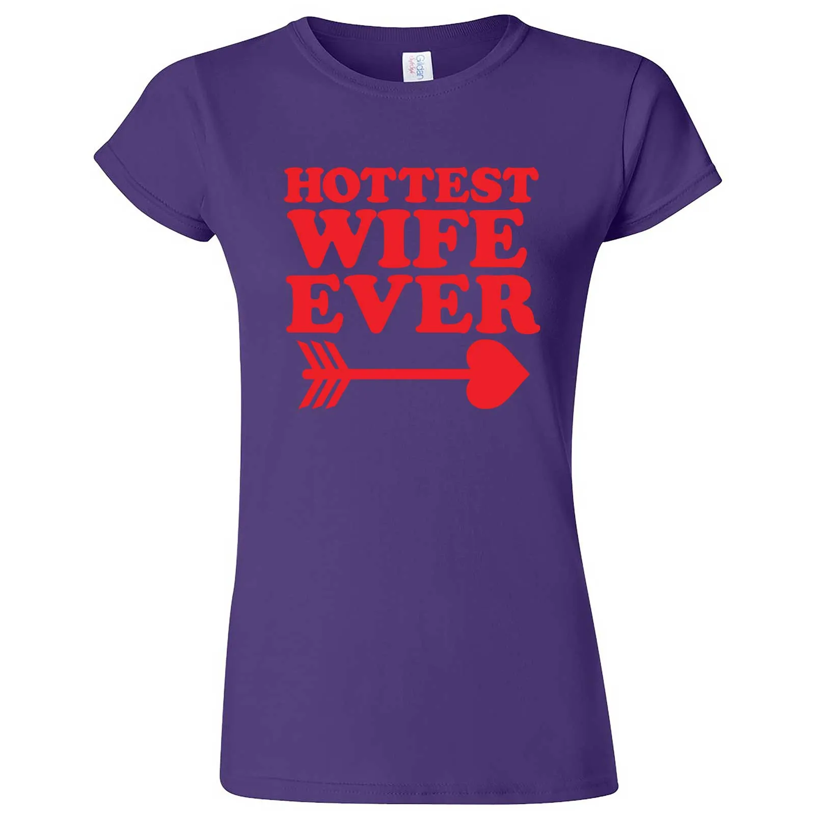 "Hottest Wife Ever, Red" women's t-shirt