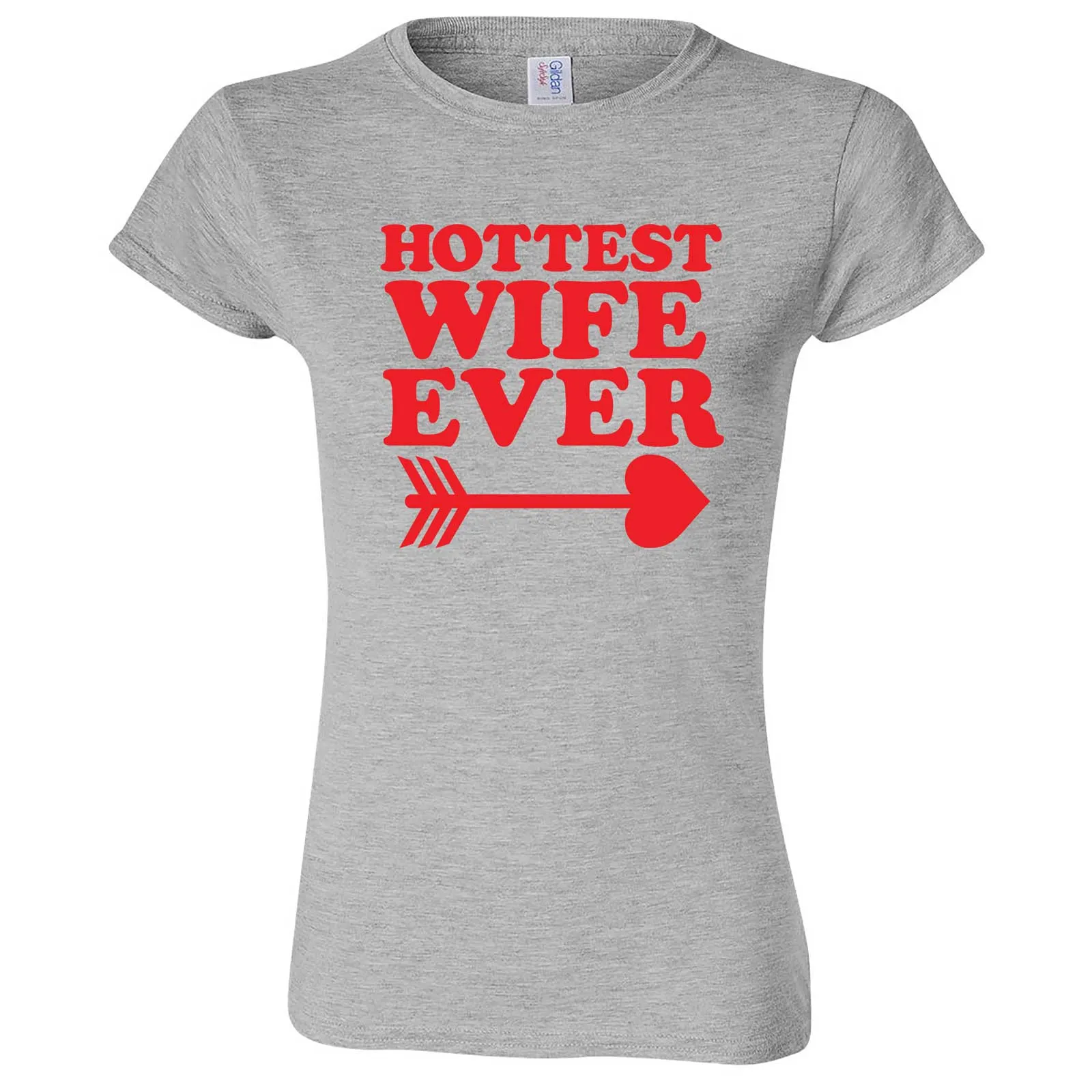 "Hottest Wife Ever, Red" women's t-shirt