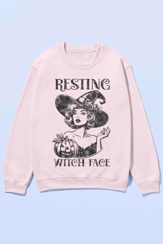 RESTING WITCH HALLOWEEN OVERSIZED SWEATSHIRT