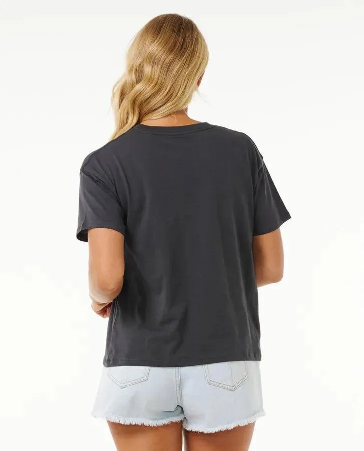 Rip Curl Hoffman Relaxed  Ladies Tee Washed Black