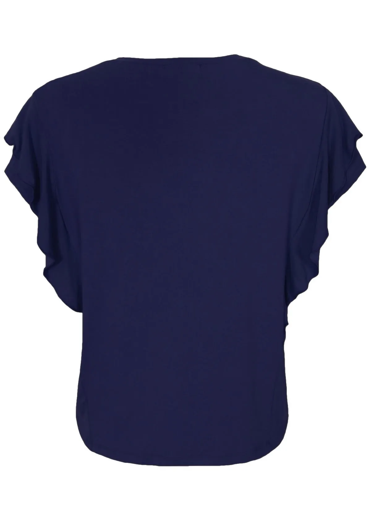 Ruffle Tee Navy Blue