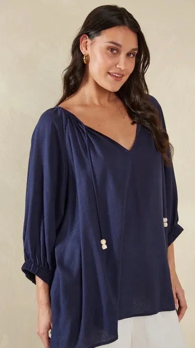 Sardinia Relaxed Blouse Riviera