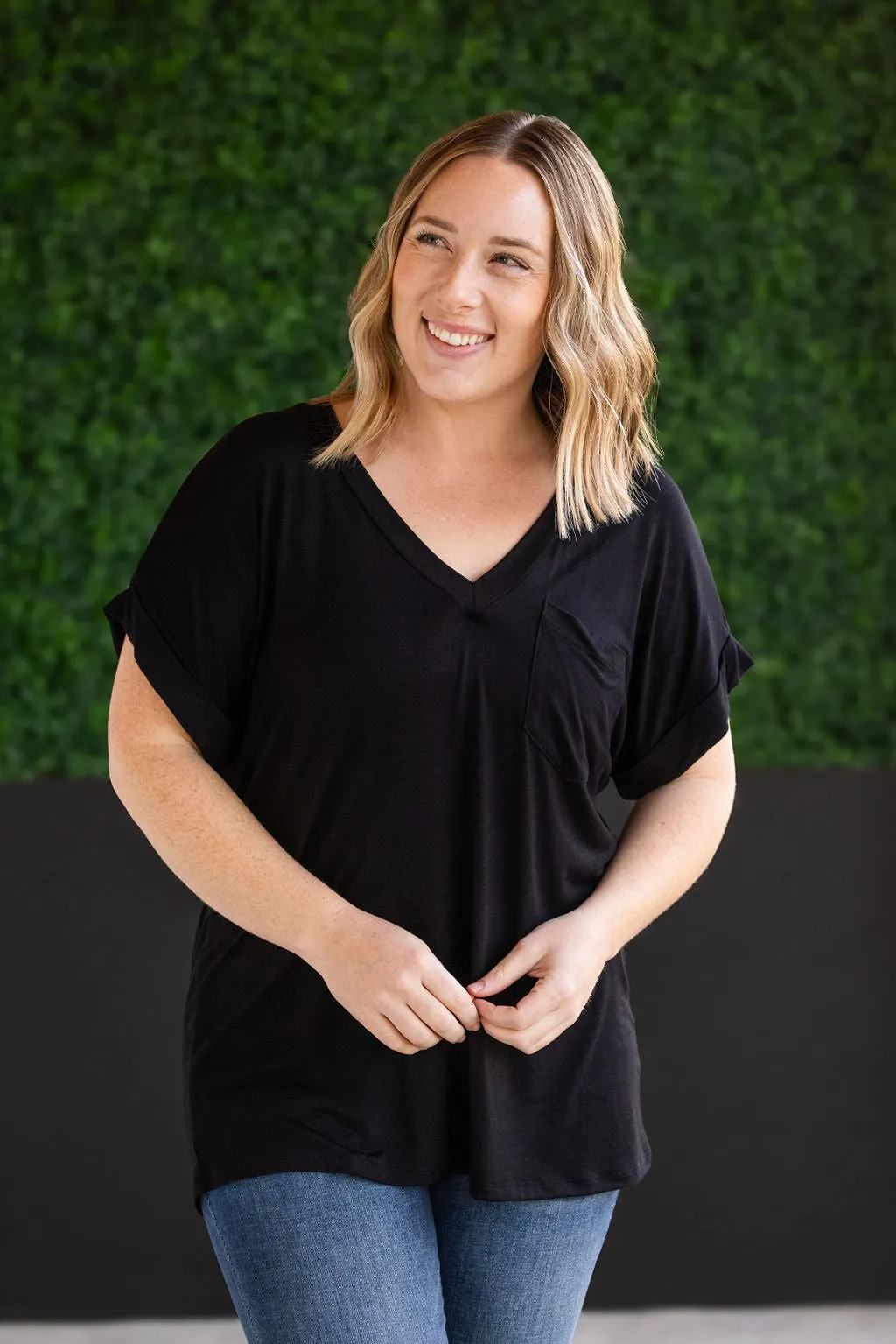 Sierra Pocket Top - Black by Michelle Mae