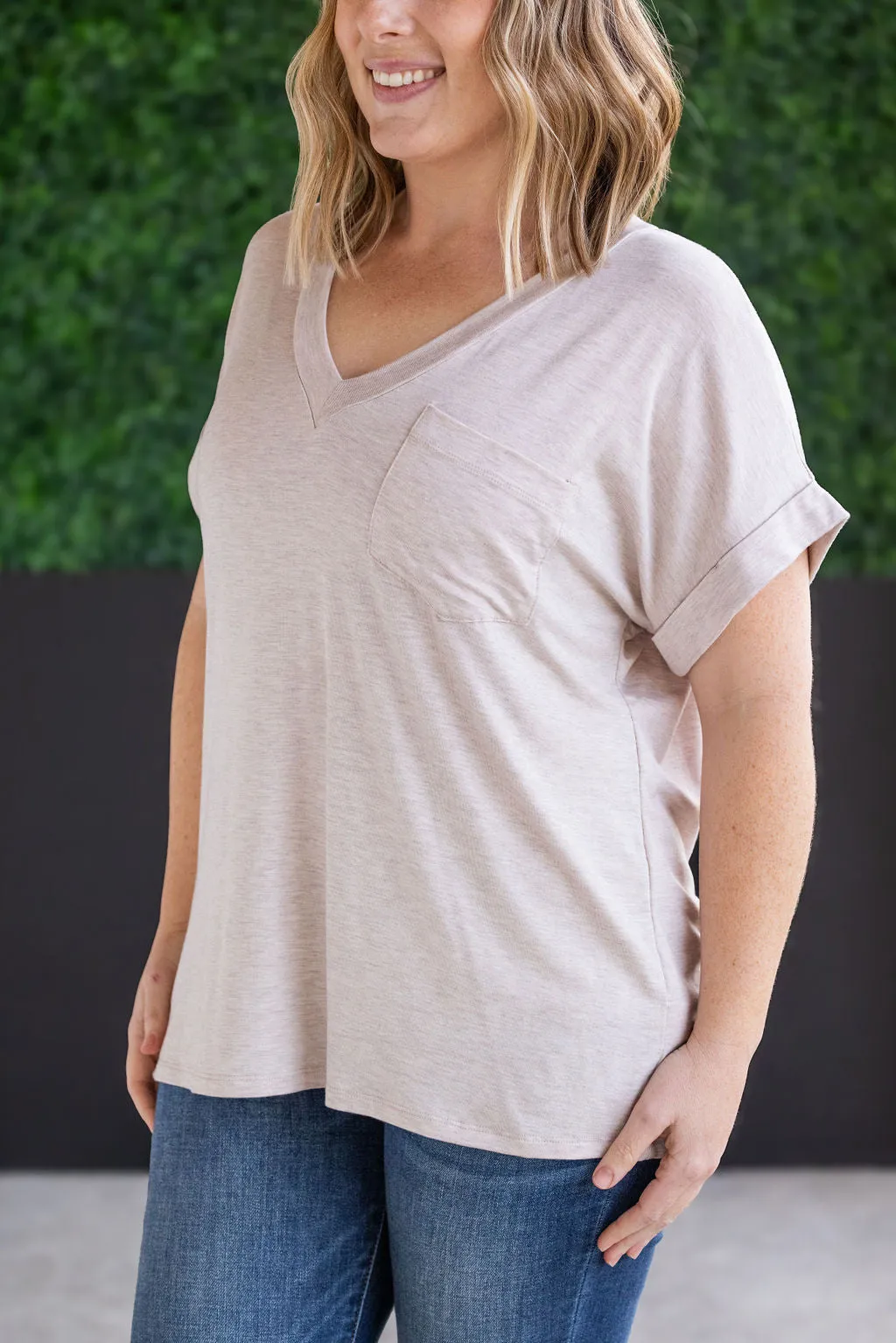 Sierra Pocket Top - Oatmeal by Michelle Mae