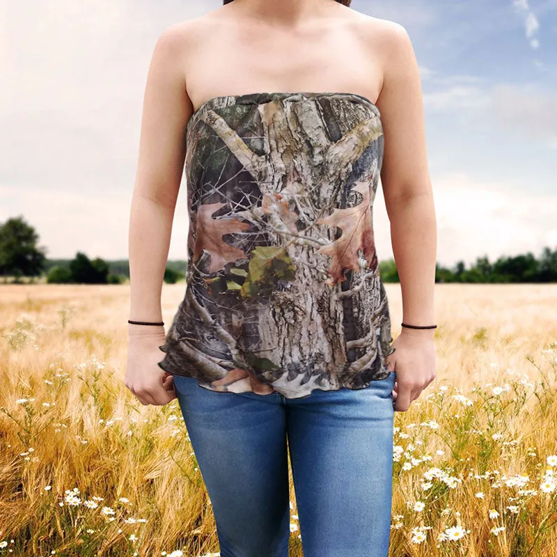 Strapless Camo Top