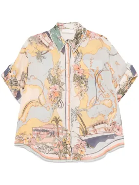 Tallow Relaxed Shirt in Nautical Map