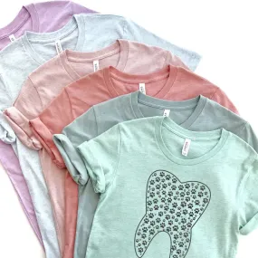 Tooth Paw Pattern Prism Tees