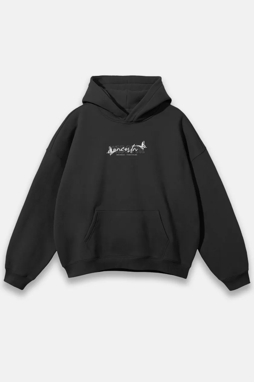 UC07 Resurgence Oversized Hoodie - Black/White