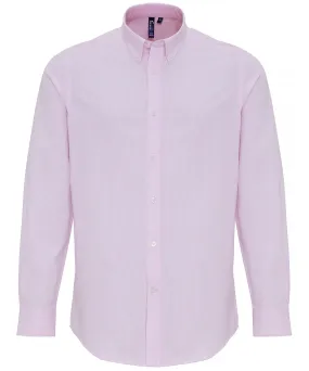 White/Pink - Cotton-rich Oxford stripes shirt