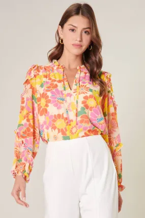 Zippy Tropical Raj Ruffle Blouse