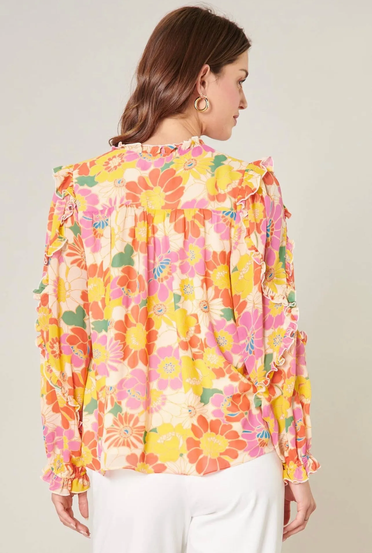 Zippy Tropical Raj Ruffle Blouse